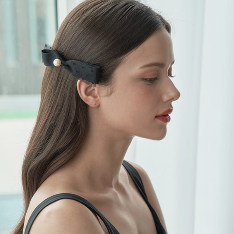 ELLEHAIR Pearl Point Ribbon Hairpin ELHP003
