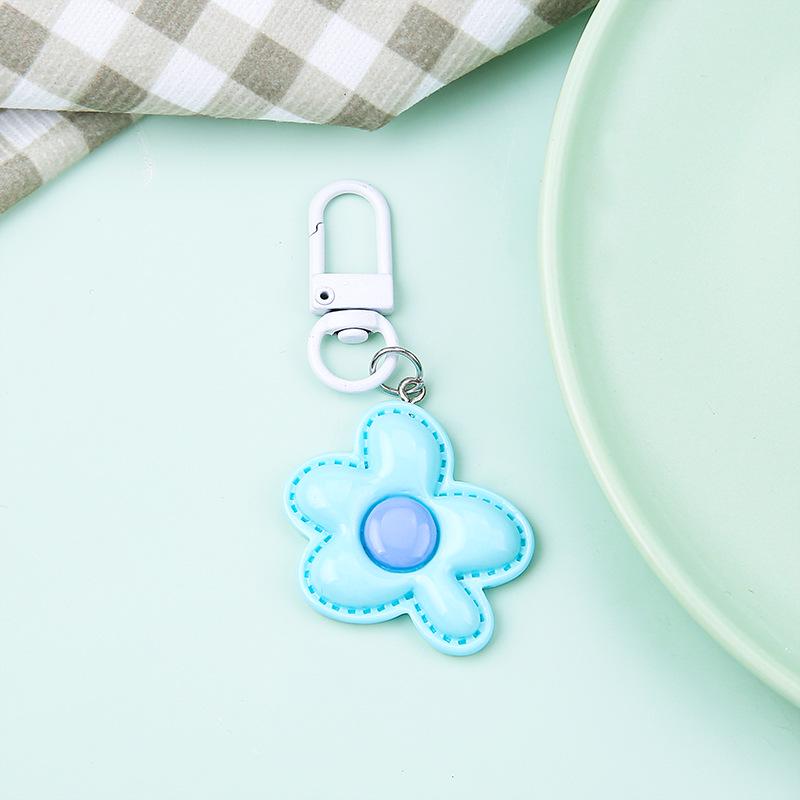 Bunter unregelmäßiger Blume Cartoon Schlüsselanhänger Anhänger - Niedliches Taschenzubehör