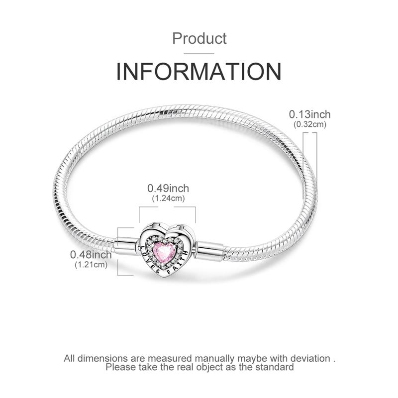17-20CM Bracelet Women's Bracelets Original 925 Fashion Love Family Zircon DIY Charms Bead Jewelry Party Daily Holiday Gift