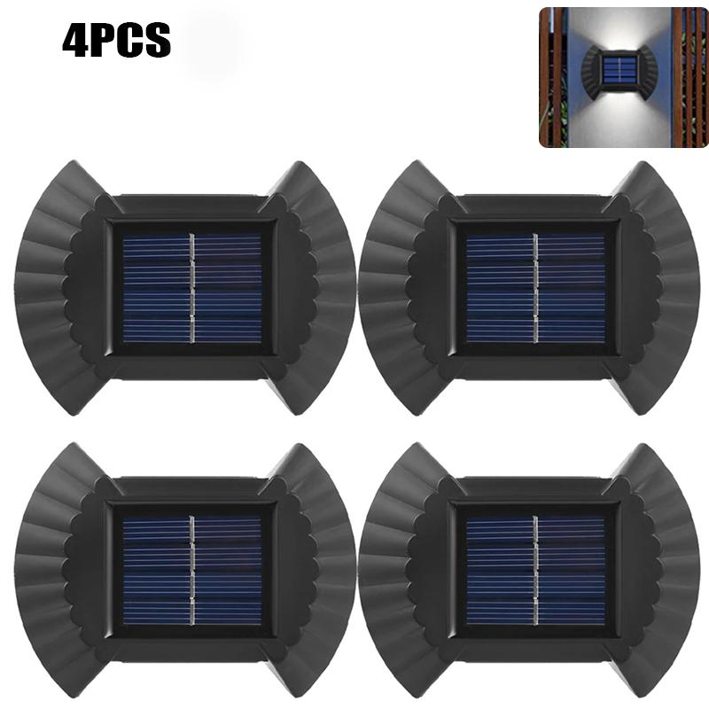 1-4 STÜCKE Auf und Ab Solar Wandleuchte Außen Wasserdicht Auf und Ab Leuchtende Beleuchtung für Gartenzaun Dekoration Sonnenlicht