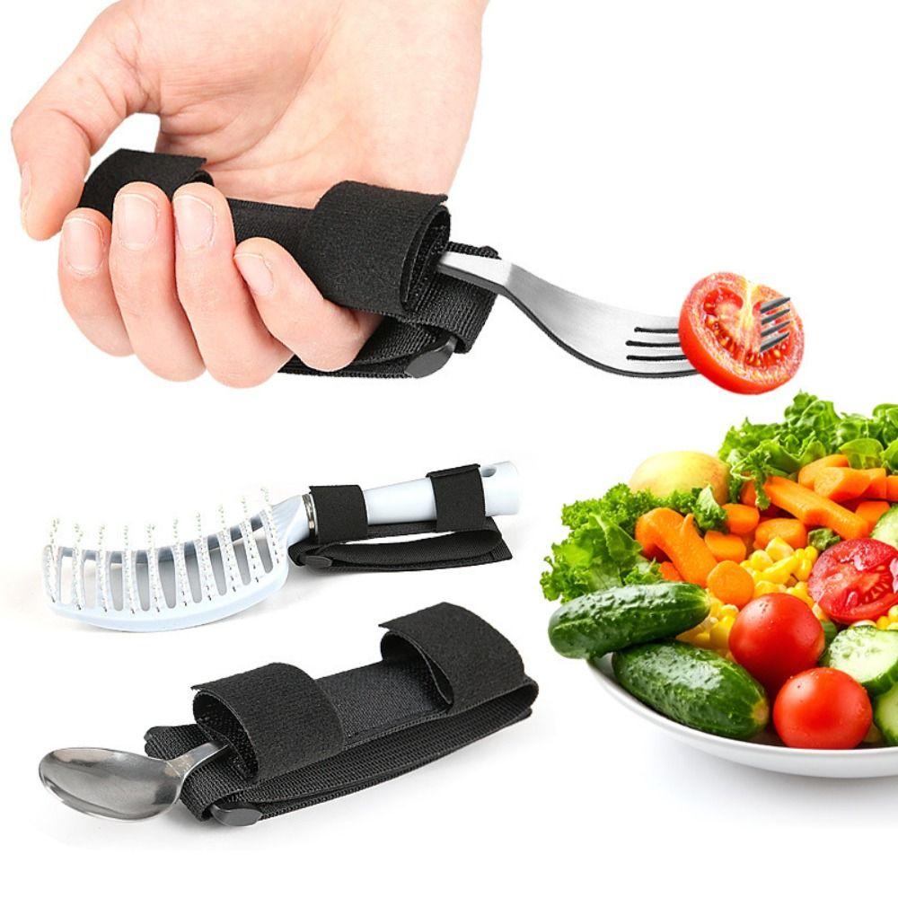 Ergonomische Zitbesteck Essbesteck Verstellbar Einfacher Griff Griffhilfe Rutschfest Adaptive Besteck Ältere