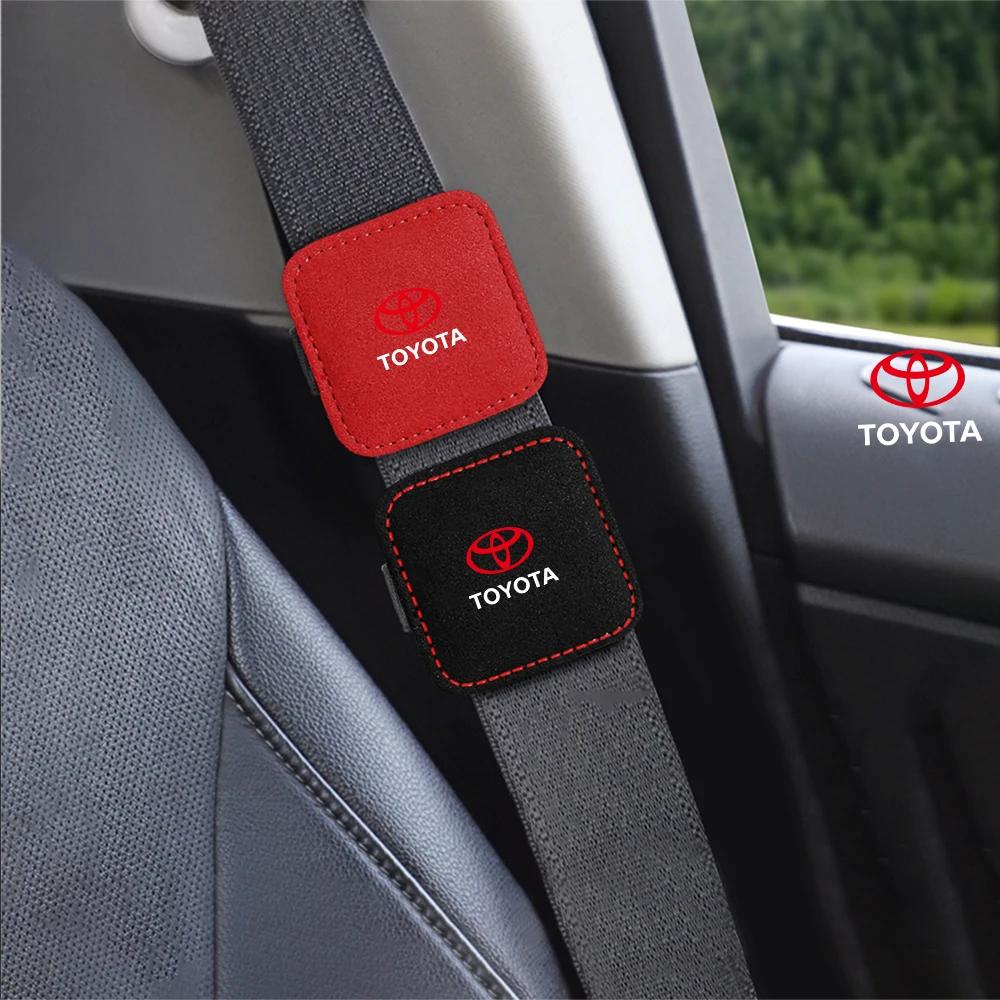 Auto Stopper Buckle Leather Clip Magnetic Design Seat Belt Fixed Limiter For Toyota TRD Corolla Chr Avensis Yaris Camry Racing