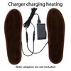 Unisex USB Elektrisk Drivna Plysch Värmande Uppvärmda Inläggssulor Fot Skor Värmare Kuddar