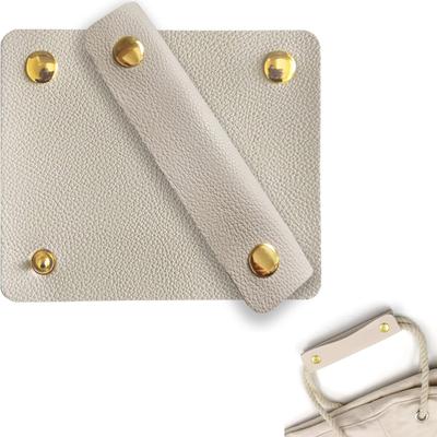 Steering Wheel Cover Bag Leather Set of 2 with Non-slip Grip Tote Bag Convenient Business Bag Carrying Gloves (Beige)