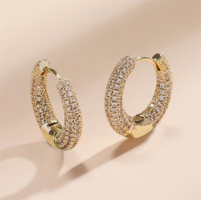 ZAKOL Moda Buling Orecchini a Cerchio in Zirconia Micropavé per Donna Lusso AAA CZ Festa Accessori Zircone Regalo