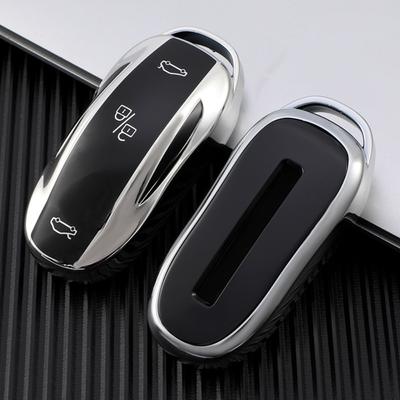 For Tesla Model 3 Y X S Key Fob Cover Card Protector Leather Case for Car Keys