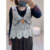 Z2005 Spring and Autumn Series Temperament Lace Embroidery, Vest Wear Foreign Style Loose and Thin Stacked Cotton Thread Vest