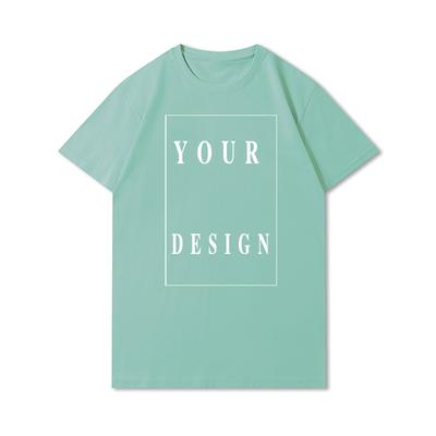 180g Cotton Front Custom Men's T-shirt with Your Own Logo Summer Short Sleeves Tees Couple Tops