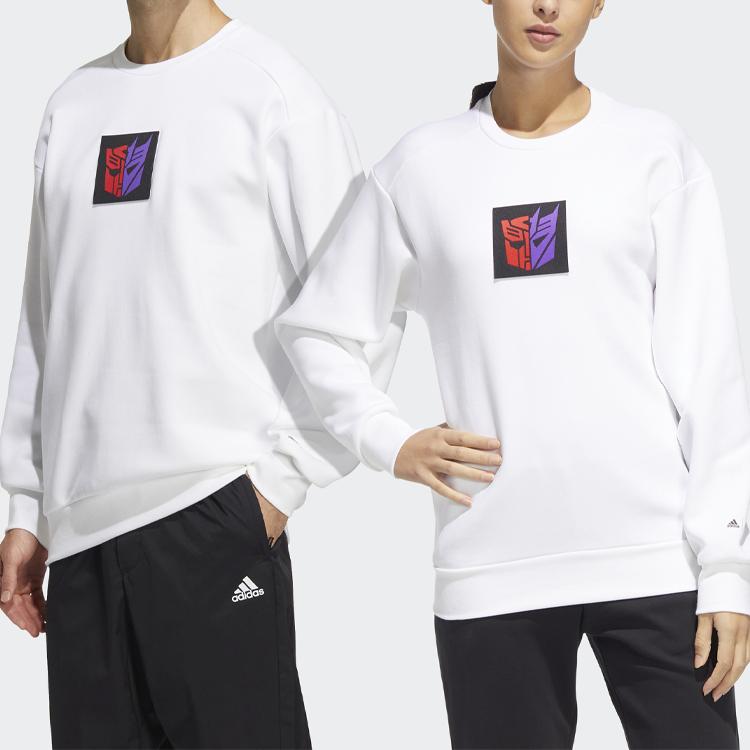 Adidas x Transformers Limited Edition Tiger Year Graphic Print Crew Neck Sweatshirt Men Tops White HM7450