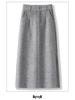 2025 High-Waisted Drapey Warm Slimming Mid-Length Straight Skirt