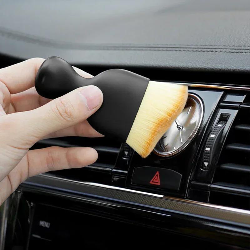Car AC Cleaning Brush Set – Crevice Tools for Air Vents & Dashboard Dust Removal (Auto Interior Cleaning Accessories)