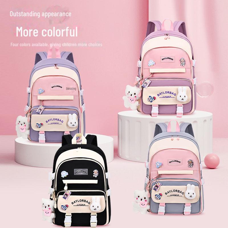2024 Large Capacity Casual College Style Backpack for Girls - Fashionable Travel and School Bag for Junior High Students