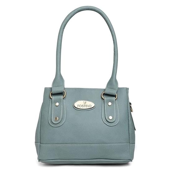 Fostelo Women's Vegan Leather Three Partition Irene Handbag Shoulder Hobo Bag Ladies Purse (Medium)