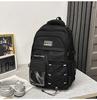 Schoolbag New High-value Korean Ins College Style Solid Color Simple Backpack Junior High School Students Lightweight Large-capacity Backpack