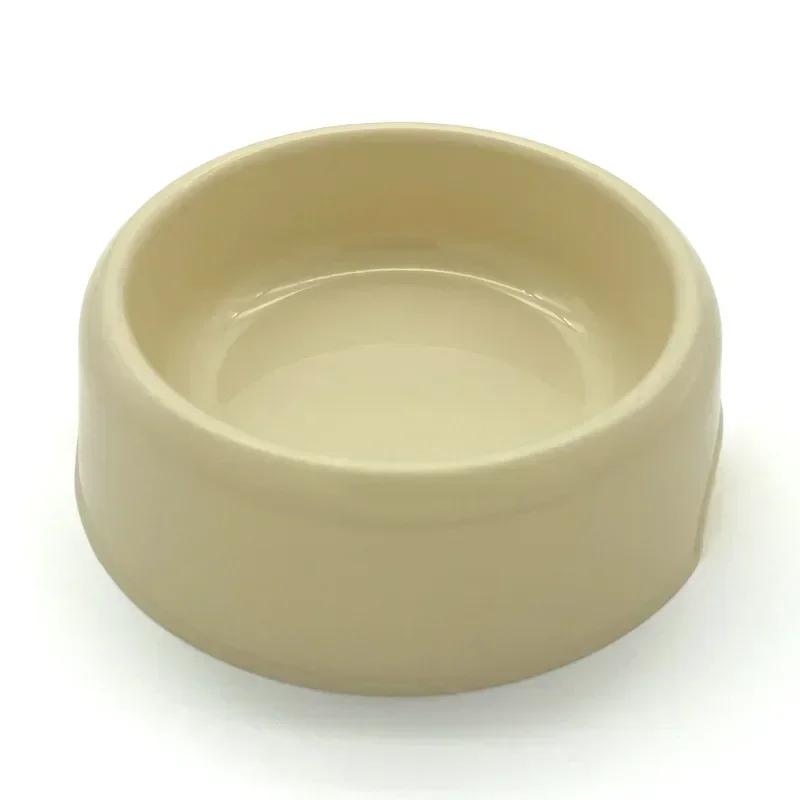 New Nordic Solid Color Style Pet Plastic Bowl Simple Round Mouth Dog Bowl Small Fresh Dog Food Set Cat Pet Bowl Dog Accessories