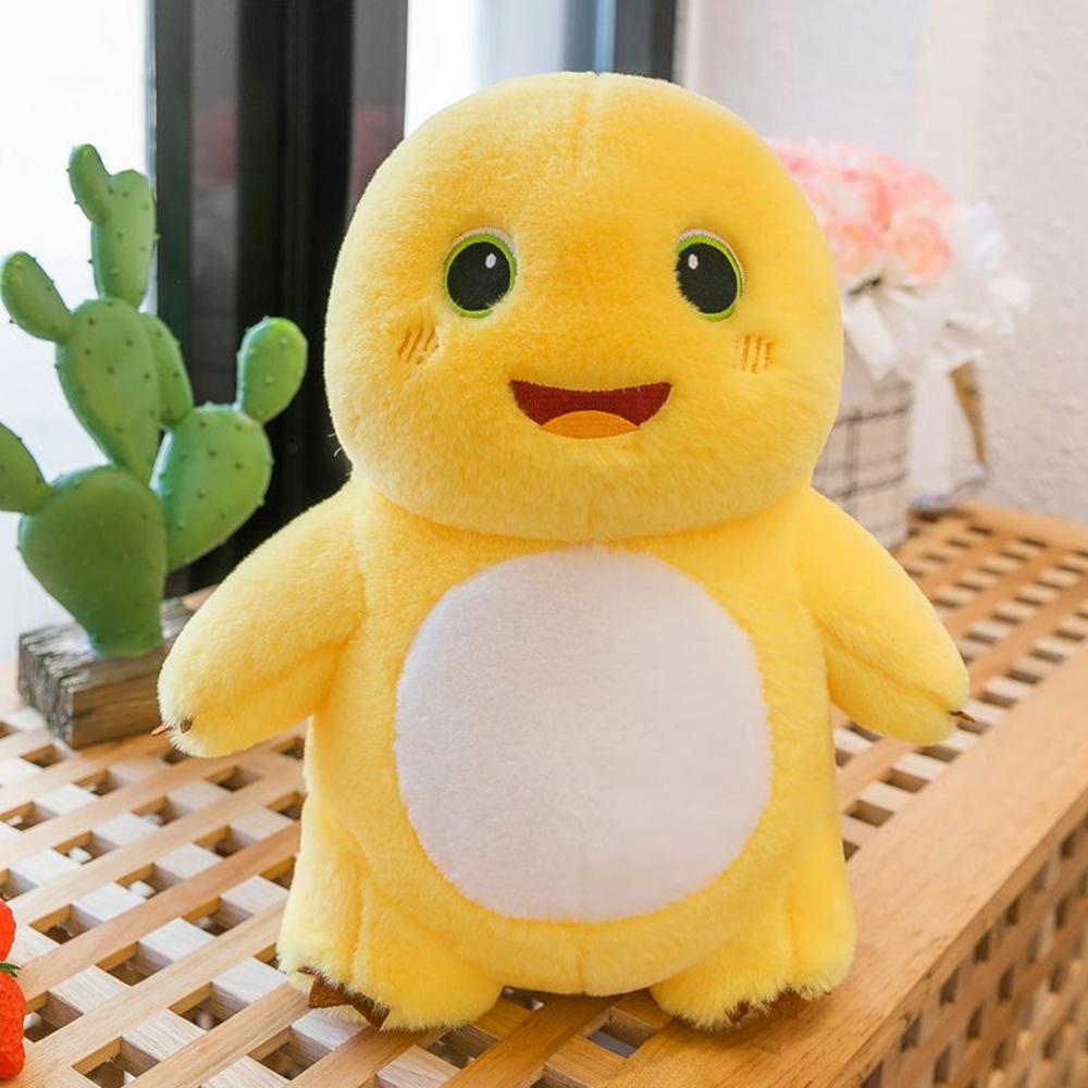 35CM Cute Milk Dragon Plush Toy Yellow Round Head Big Eyes Popular Doll Send Children Color Birthday Gifts