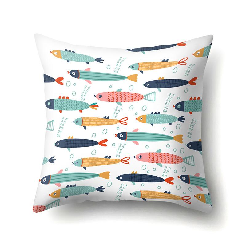 Geometric Creative Single-Sided Pillow Cover Living Room Sofa Cushion Cover Polyester Pillow Cover Office Waist Cover