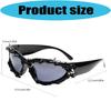 Handcrafts Gothic Sunglasses with Comfortable PC Frame Cosplay Punk Eyewears for Social Occasion Men Women Accessories