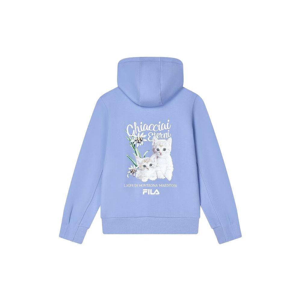 

FILA Feline Letter Print Hooded Casual Knit Sweatshirt Women sweatshirt Deep-Mauve-Purple F11W348209F-DP XL