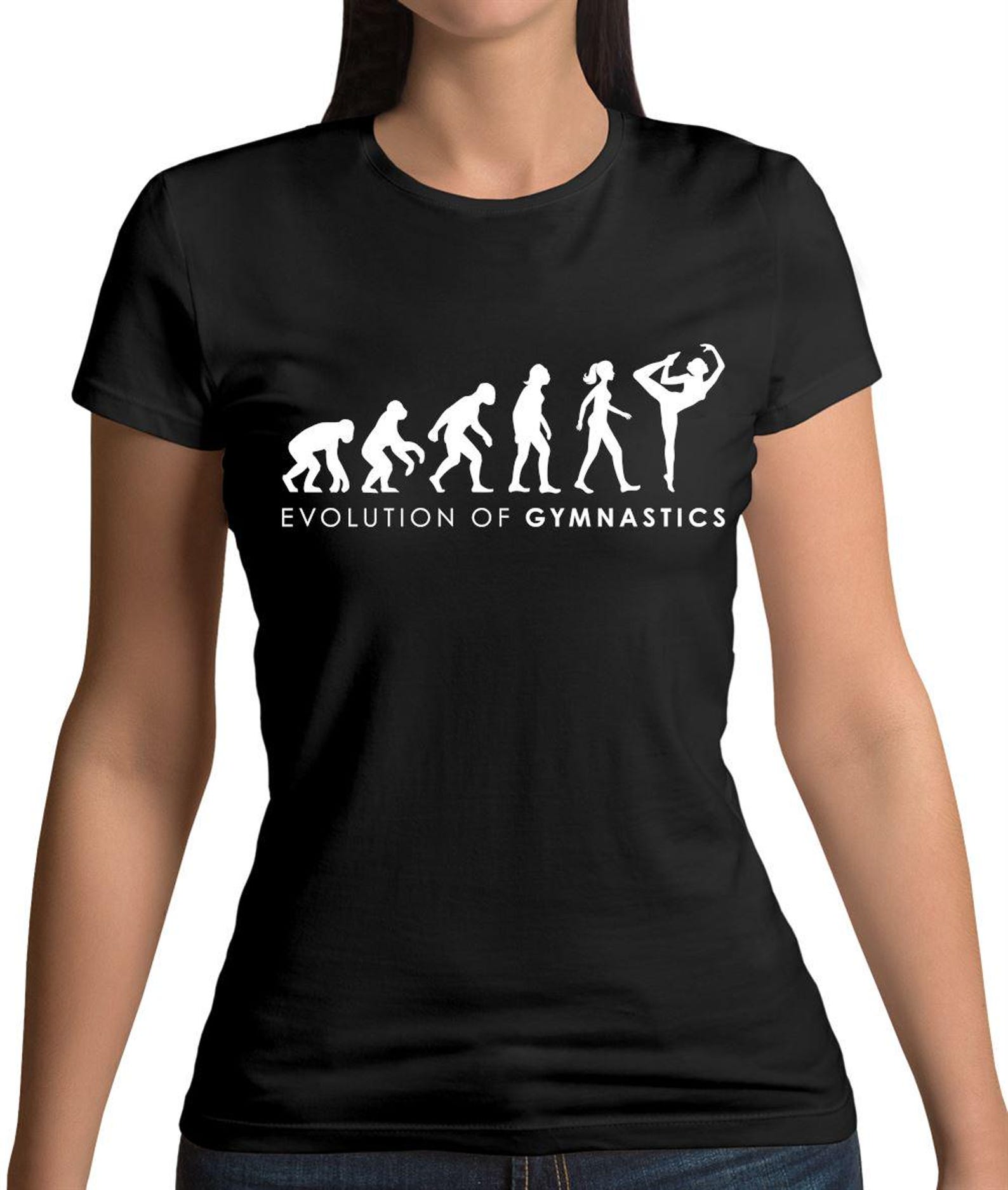Evolution Of Woman Gymnastics - Mens Womens Kids T-Shirt - Gymnast Exercise Love Funny Exercise Rings Mats Floor 3XL