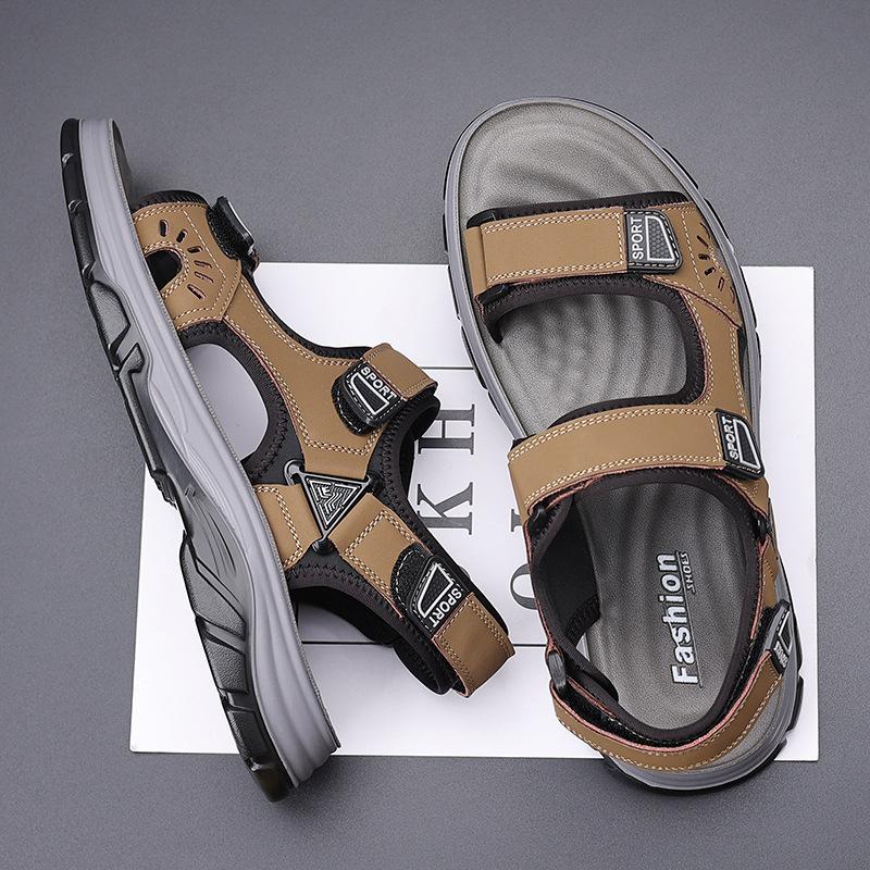 2025 summer new latex soft-soled sandals men's outer wear driving casual non-slip beach shoes men's shoes 2025
