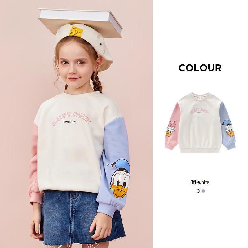 Disney Girls' Fleece Lined Cartoon Sweatshirt