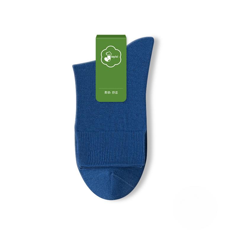 

Мужские весенне-осенние деловые носки-трубы из чистого хлопка, впитывающие пот, с антибактериальным эффектом против запаха 7A, против бери-бери 1 pair павлин голубой