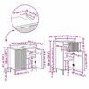 Bathroom Furniture Set with Door 2 pcs Reclaimed Wood Plywood and Metal