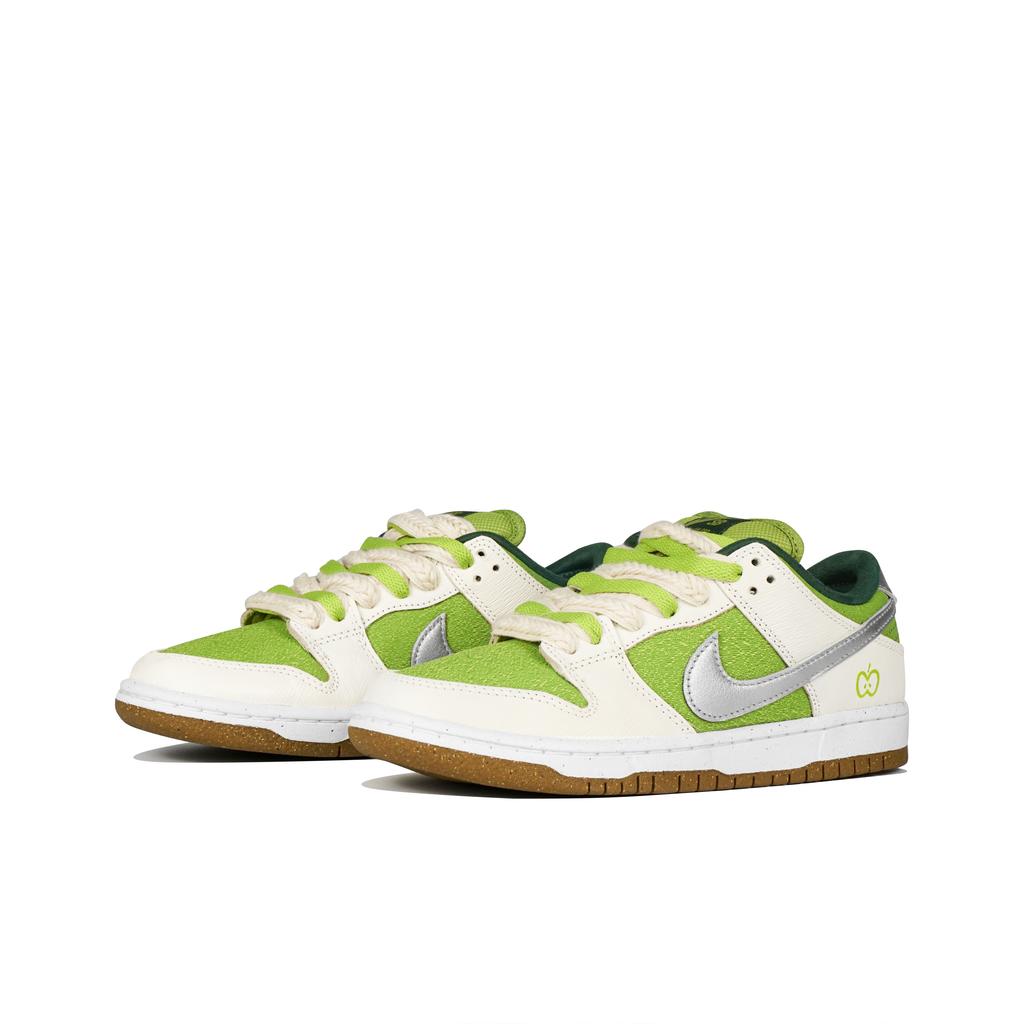 Nike Dunk SB Cushioning Low top Skateboard Shoes Unisex White Green FQ7585-200(Team-)-Random packaging bags