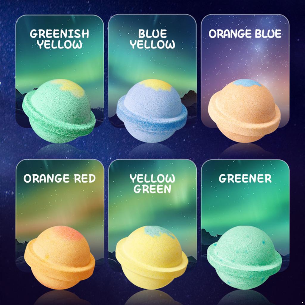Natural Moisturizing Galaxy Planet Bath Bombs Organic Bubble Bath Fizzies for Holiday Gifts