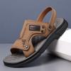 Leather Sandals Men's Outer Wear Summer Breathable Casual Men's Sandals Soft Surface Beach Men's Trendy Shoes 2025 Direct Sales