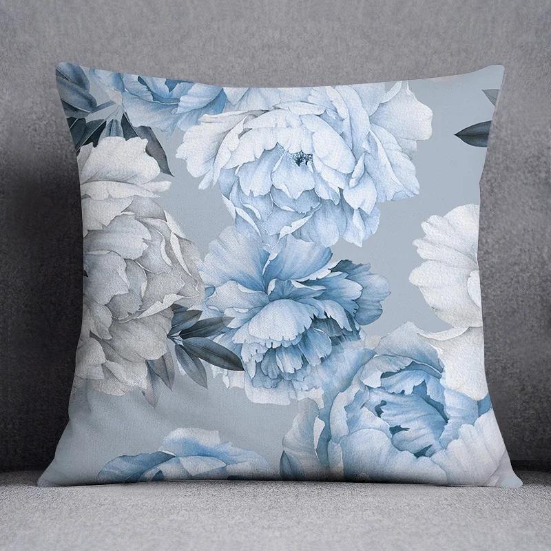 Fashion Classic Square Decorative Pillowcase Rose Pattern Living Room Sofa Cushion Pillow Home Decor