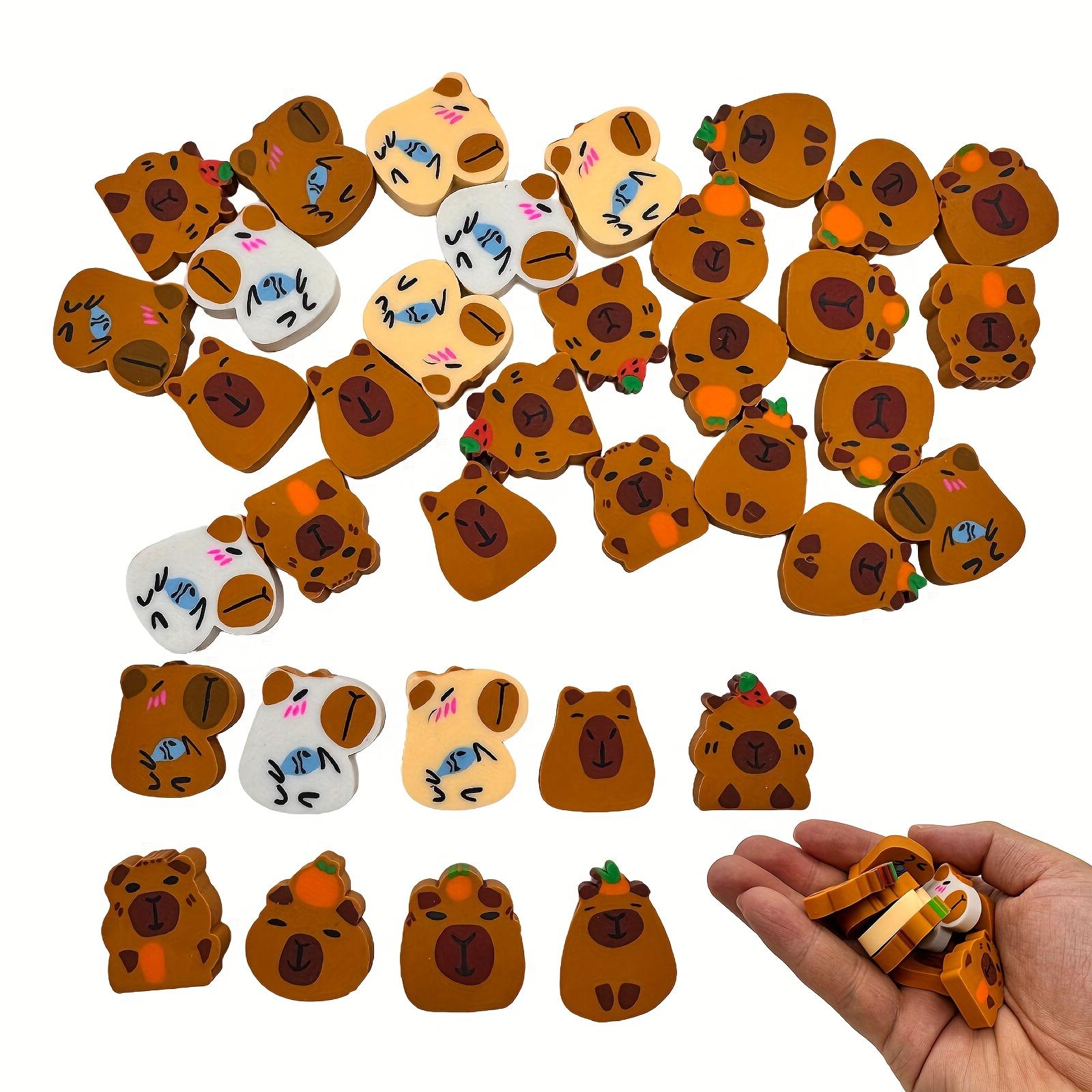 Kapibala s New Eraser Creative Cute Little Capybara Doll Eraser Cross-border Gift Box Set Stationery Wholesale Student Gifts