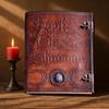 Book Of Shadows Large Leather Notebook Grimoire Leather Journal Magical Spell Notebook, Halloween Gift For, Notebook for Woman's and Man