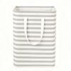 Fabric Laundry Basket with Handles Large Capacity Rectangular Striped Storage Bin for Bathroom Laundry Room Balcony Hotel Kids Room