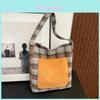 Street Style Plaid Shoulder Bag For Daily Use With Magnetic Closure And Phone Pocket