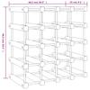 20 Bottle Wine Rack Solid Pine Wood 46.5 x 23 x 46.5 cm Brown