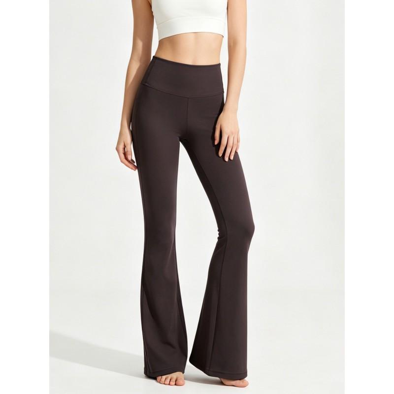 Womens High-Waisted Antibacterial Yoga Flare Leggings Fitness Running Gym Workout Fall Winter