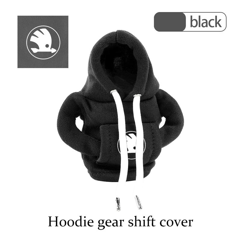 AAFO1 For Skoda Car Logo Gear Shift Knob Cover Hoodie Manual Gear Sweatshirt Decoration Kamiq MK3 Roomster Rapid Kodiaq Karoq Fabia