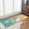 3D Seashell Print Soft Kitchen Rug Anti-Fatigue Kitchen Rug Waterproof Non-Slip Rugs Set Runner Rug Bedside Rug Absorbent Carpet For Kitchen