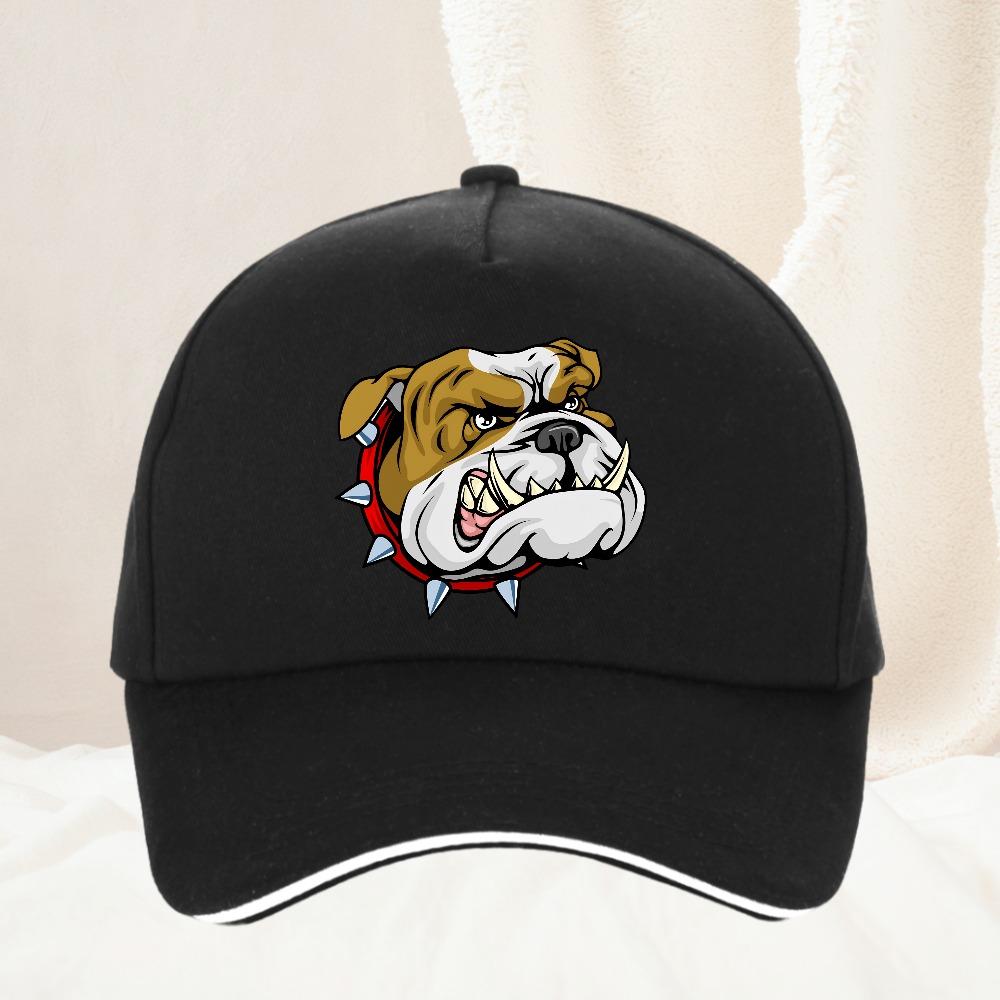 Super Angry Dog Stick Bully Bulldog Cartoon Unisex Baseball Cap Spring And Summer Snapback Hip Hop Hat Adjustable Sun Shading Hats