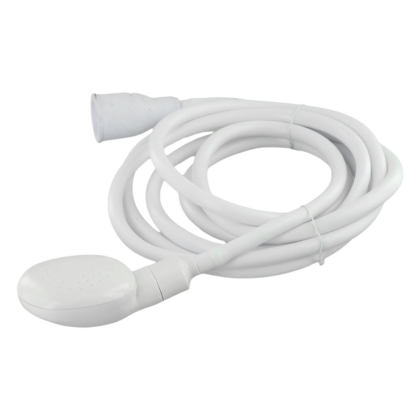 

Practical and Stylish White Shower Hose & Head for Bath and Basin Taps 2M