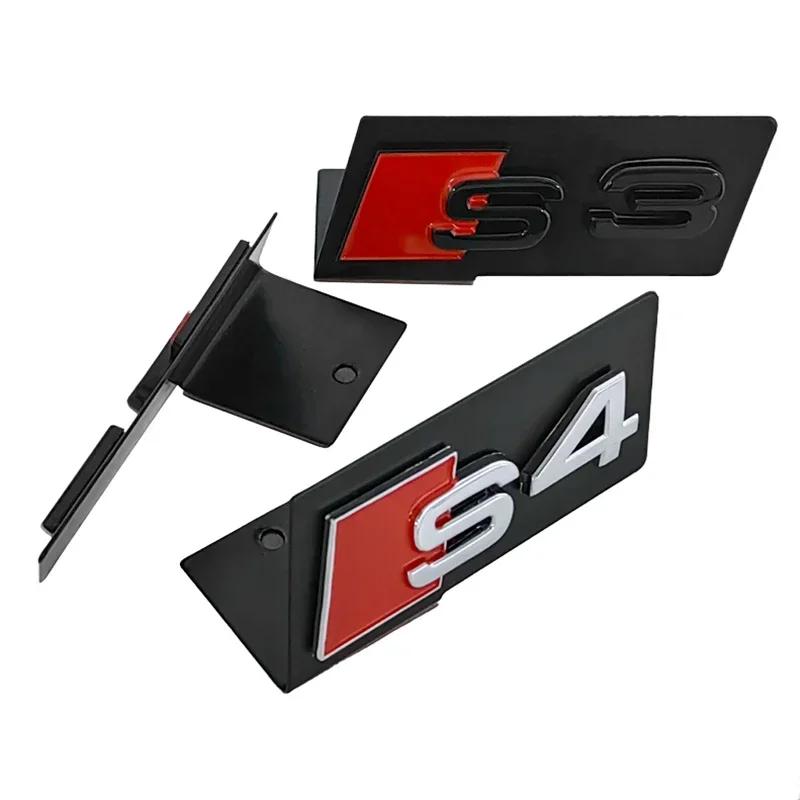 Car Styling Front Grille Badge Emblem for A2 Sline S3 S4 S5 S6 S7 S8 SQ5 SQ7 SQ3 A3 A4 A4L A6L A1 A5 A6 A7 Logo Accessories