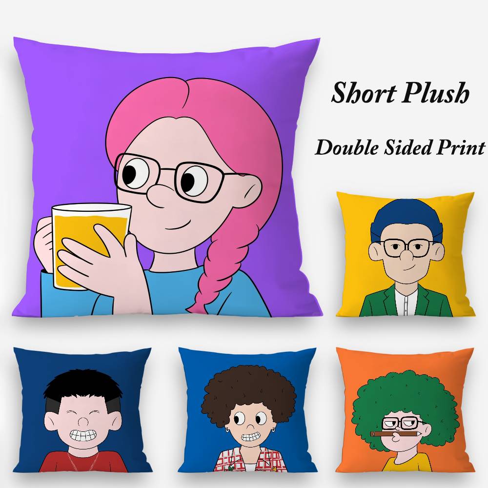 P-Pop Man Pillow Case Plush Fabric Soft Double Sided Print Home Sofa High Quality Cushion Cover Throw