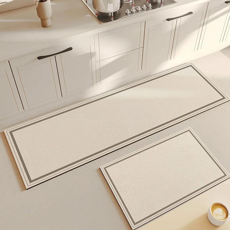 Kitchen Mat 200Cm Pvc Floor Mats Waterproof Leather Carpet Non-Slip Area Rug Oil-Proof Home Decoration Alfombra De Cocina