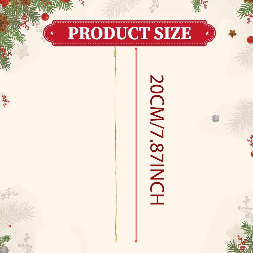 Sznurek do zawieszania ozdób z zatrzaskami blokującymi, wstępnie przycięta poliestrowa linka do bombek choinkowych i świątecznych dekoracji