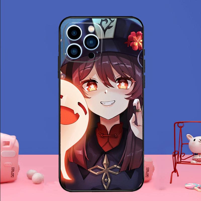 Genshin Impact Hu Tao Ghost Phone Case For iPhone 17 16 14 13 12 11 15 Pro Max Mini 15 16 Plus 16e 17 Air Bumper Cover