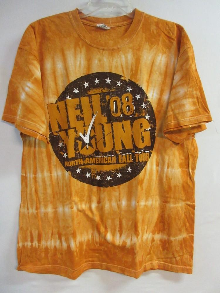 

NEIL YOUNG OFFICIAL MERCH N.A. FALL TOUR 2008 CONCERT MUSIC SHIRT EXTRA LARGE Unisex T-Shirt S