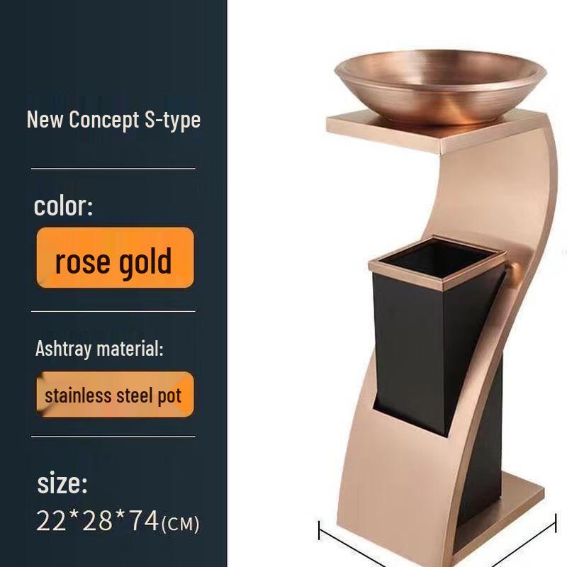 JINGRUIXIANG Commercial Stainless Steel Stand-up Trash Can