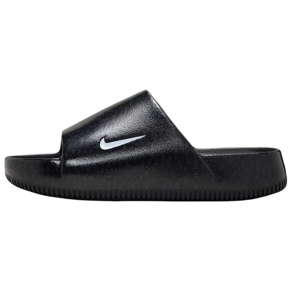 Nike Calm Slide Round Head Comfortable Silent Non-Slip Odor-Resistant Slide Sandals Men Sandals Black HM5072-001